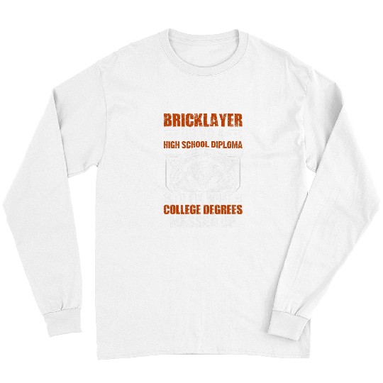 Bricklayer Using a High School Diploma Construction Mason Long Sleeves
