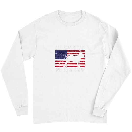 Boston Terrier Pet Distressed Patriotic All American USA Flag 4 8 Long Sleeves
