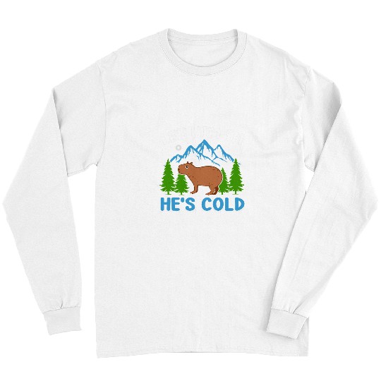 capybaras Mammal Let Him in Hes Cold Funny Cavy Rodent capybaras Lover Long Sleeves