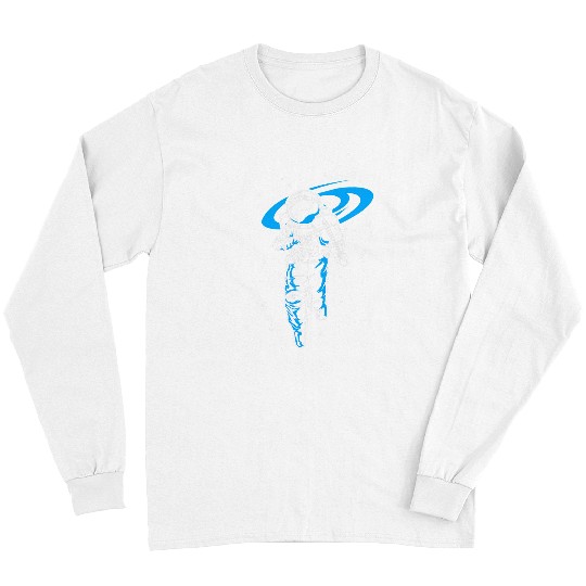 Funny Violin Astronaut In Space With Violin Funny Violinist Long Sleeves