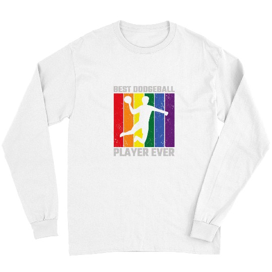 Sport Dodgeball LGBT Pride Dodgeball Player Rainbow Gay Lesbian Pride Long Sleeves