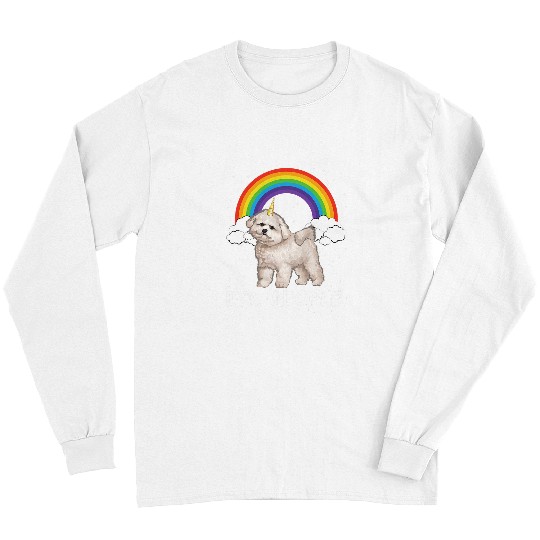 Bichon Pet Pony Unicorns Rainbow Bichons Frise Ew People Unicorns Dog Ponies Long Sleeves