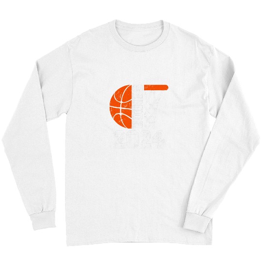 Sport Basketball Graduate Senior Class of 2024 Basketball Player Graduation 2 Long Sleeves