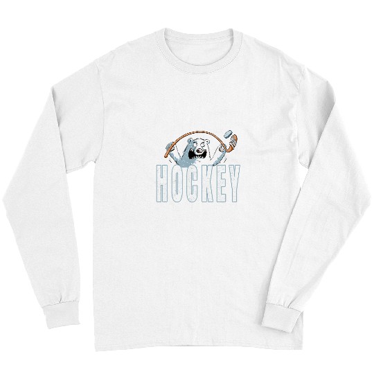 Sport Hockey Bears Wild Ice Hockey Polar Bear For Ice Hockey Fans Or Players Long Sleeves