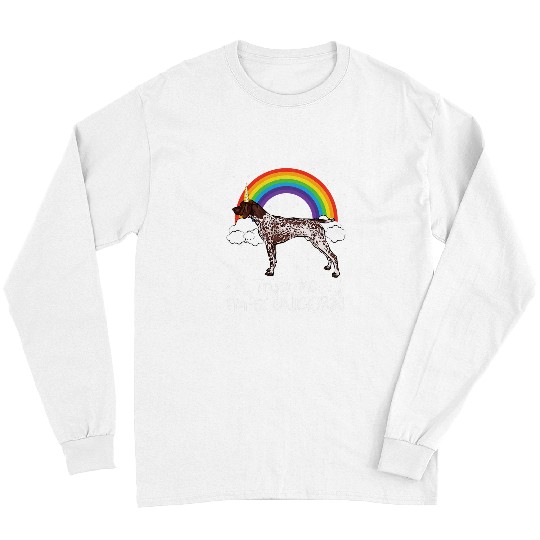 German Shorthaired Pet Rainbow German Shorthaired Pointer Trust Me Im A Unicorn Long Sleeves