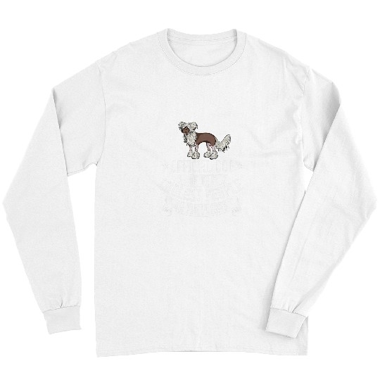 Chinese Crested Pet Powderpuff Dog Puppies Owner Lover Long Sleeves