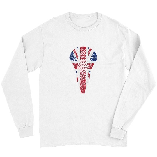 Sport Lacrosse Gift United Kingdom Lacrosse Vintage Union Jack Long Sleeves