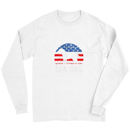 Labrador Pet Mens Black Labrador Dad USA American Flag Yellow Lab 4th of July Long Sleeves