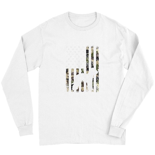 Bedlington Terrier Pet Dad Mom Camouflage USA Flag Long Sleeves