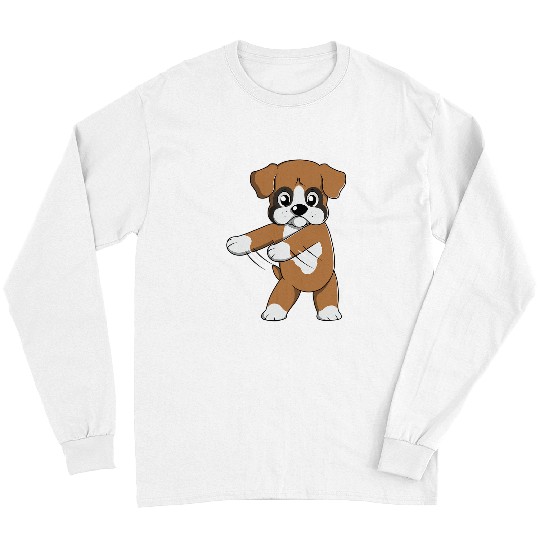 Boston Terrier Pet Dance Flossing Boston Terrier Long Sleeves