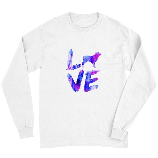 Boykin Spaniel Pet Love Boykin Spaniel Watercolor Blue Dog Mom Dad Long Sleeves