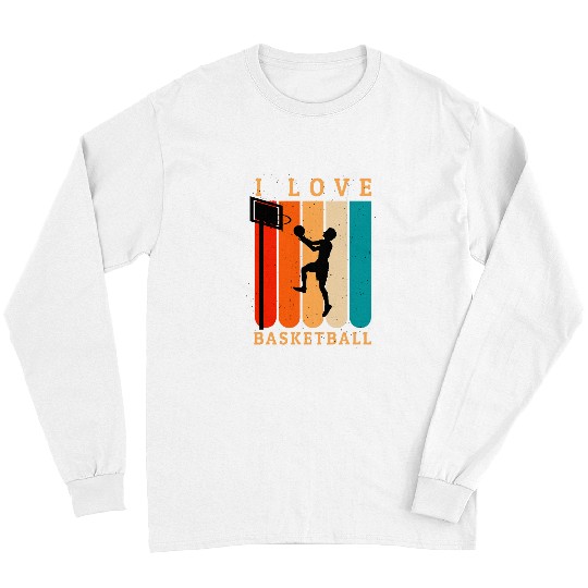 Sport Basketball I Love Basketball Girl Boys Youth Basketball Hoop Long Sleeves