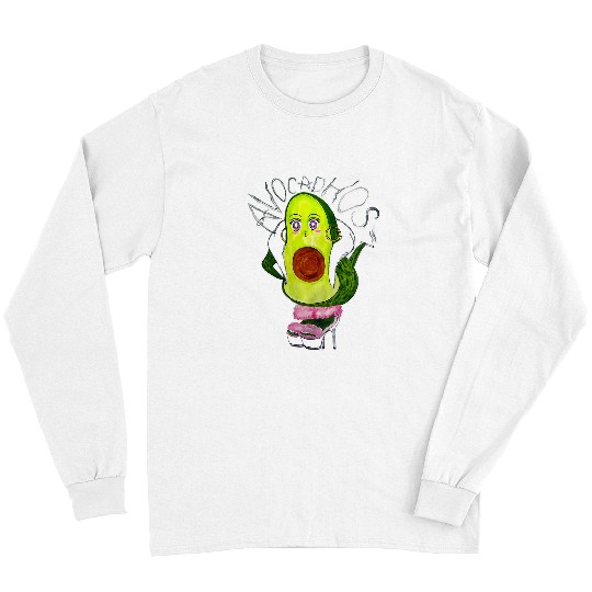 Sport Dodgeball Avocado Woman Drawing Dodgeball Team Design Long Sleeves