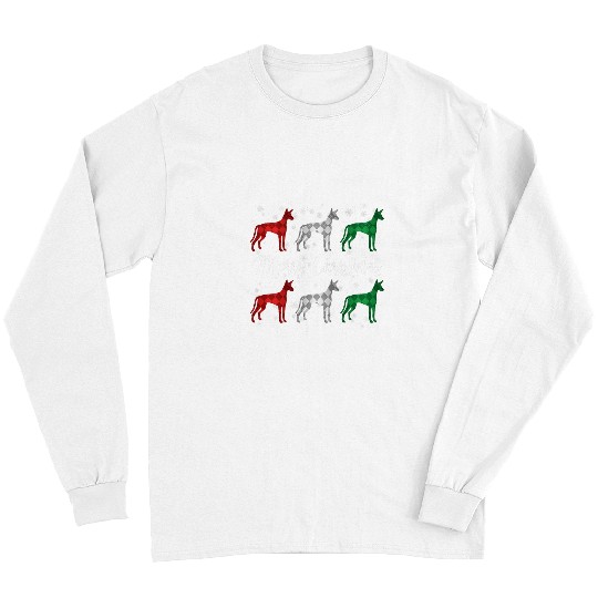 Ibizan Hound Pet Merry Christmas Argyle Long Sleeves