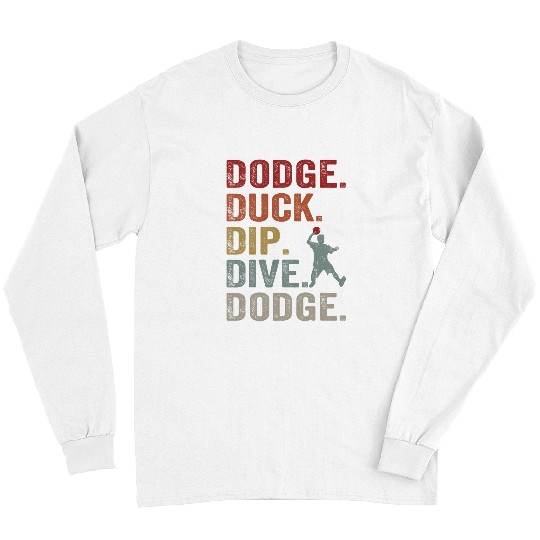 Sport Dodgeball Duck Dip Dive dodges Gaga Ball vintages Dodgeball Long Sleeves