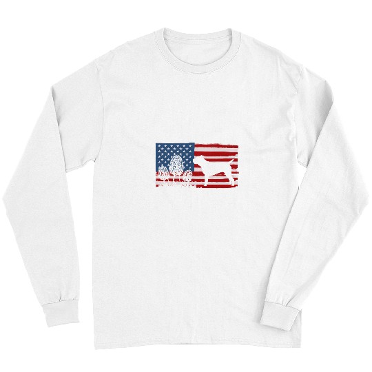 Cane Corso Pet American Flag Morel Mushroom Hunting Cane Corso Dog Owner Long Sleeves