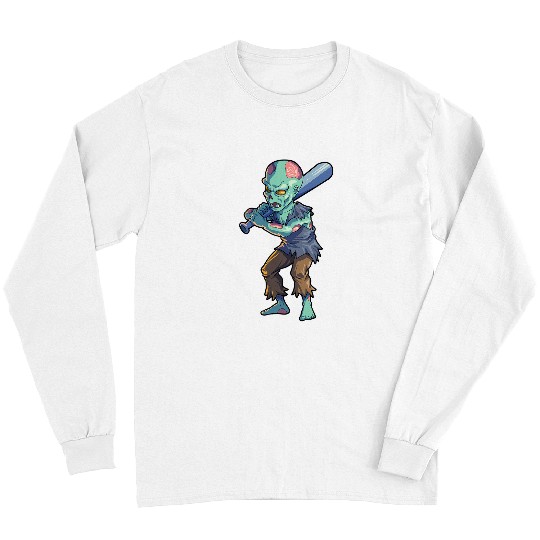 Sport Baseball Zombie Halloween Men Boys Baseball Halloween Long Sleeves