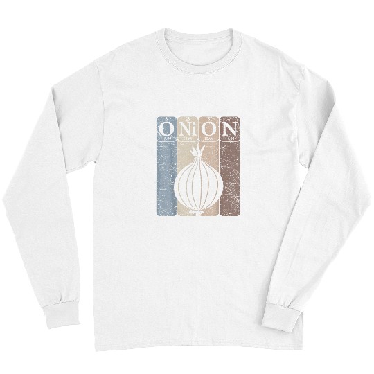 Onion Periodic Table Elements Vegetables Farmer Retro 28 Long Sleeves