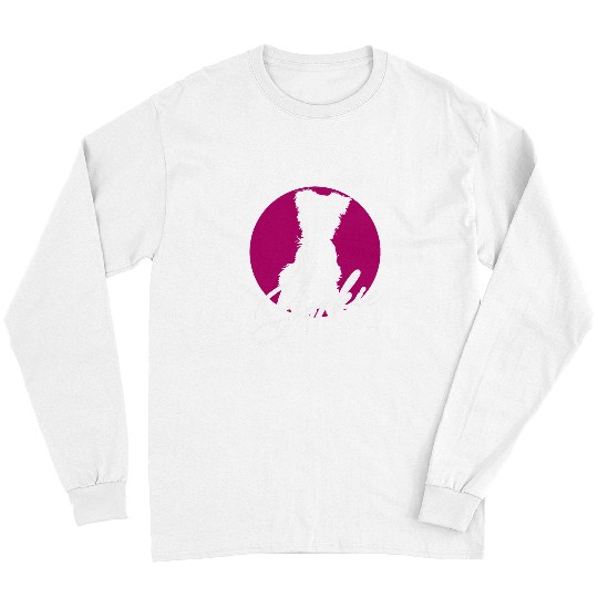 Sitting Yorkie graphical Yorkshire Terrier Long Sleeves