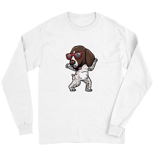 German Shorthaired Pet Dancing German Shorthaired Pointer Dog Deutscher 3 Long Sleeves