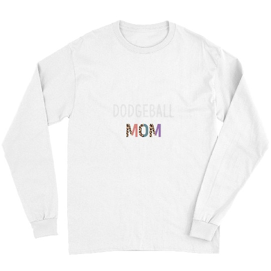 Sport Dodgeball Mom Gift Funny Dodgeball player Women Leopard Long Sleeves