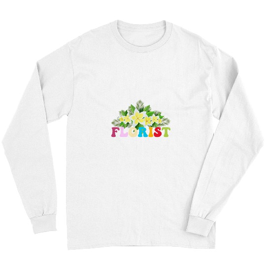 Women Wildflower Summer Floral Graphic Tee Flower Florist 25 Long Sleeves