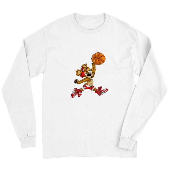 Sport Basketball Mj Basketball Teddy Bear San Francisco Street Artist Zamiro Long Sleeves