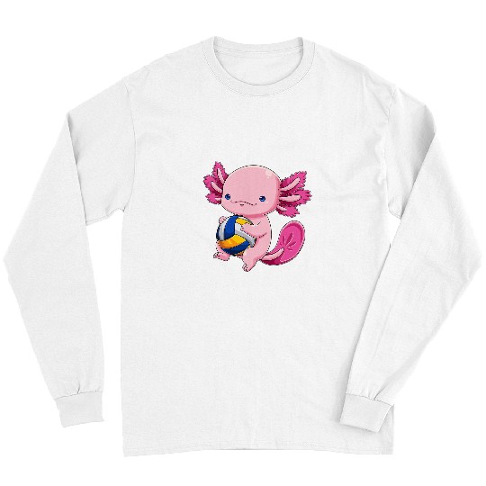 Sport Volleyball Axolotls Volleyball Player Volleylotl Mexican Salamander Fish Axo 8 Long Sleeves