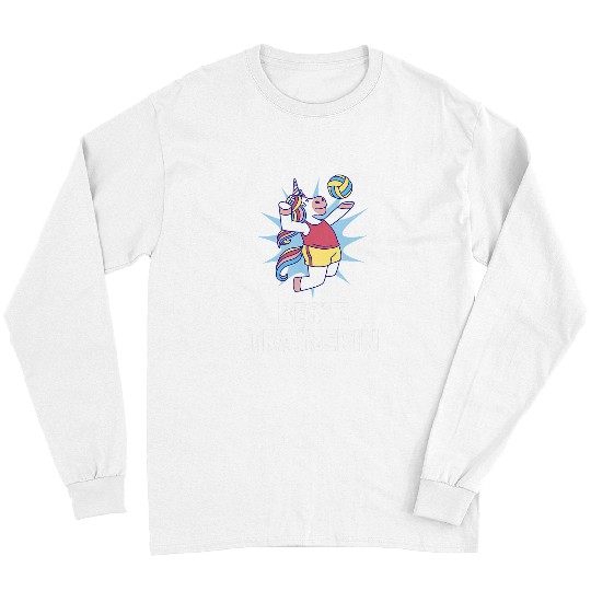 Sport Volleyball Unicorns Womens Volleyball Trainer Unicorns Funny Volleyball Coach Long Sleeves