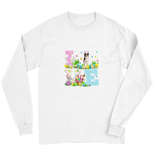 Australian Shepherd Pet Easter Egg Hunt Love Australian Shepherd Dog Easter Sunday Long Sleeves