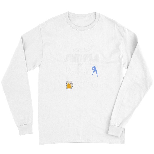 Sport Rugby Mens Je Suis Un Mec Simple Jaime Rugby et Aperitif French Language Long Sleeves