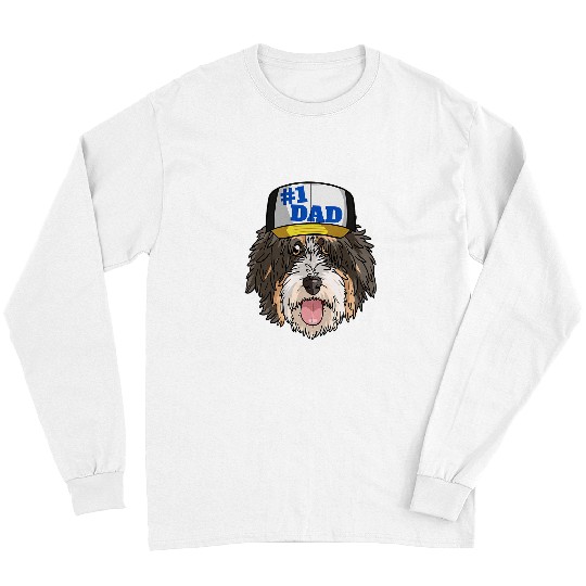 Bernedoodle Pet 1 Dog Dad Fathers Day Long Sleeves