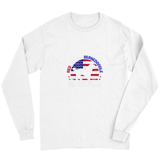 Bernedoodle Pet 4th of July American USA Flag Merica Long Sleeves
