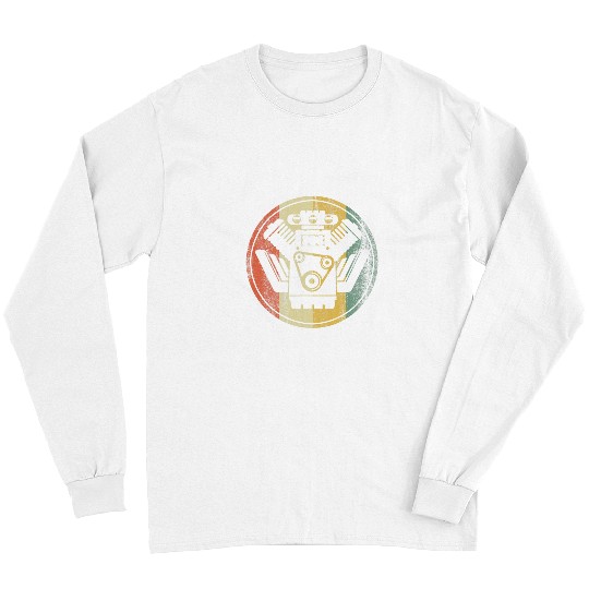 Engine Block Retro Auto Mechanic Diesel Truck Car Lover 23 Long Sleeves