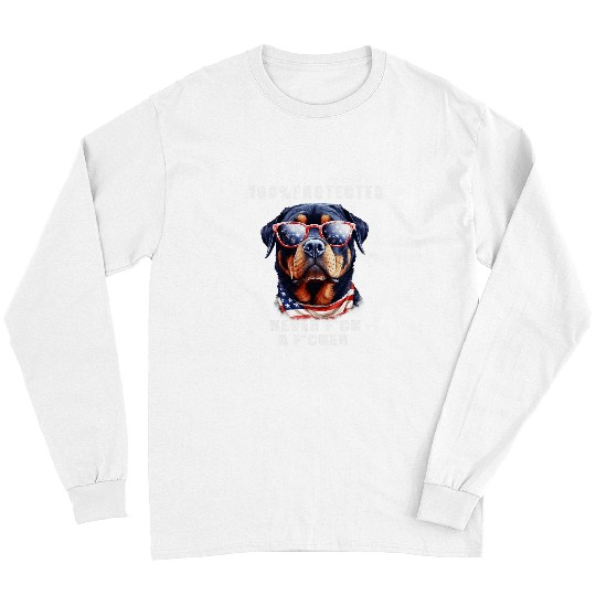 ROTTWEILER BOSS 100 Protected Rottweiler Fun Long Sleeves