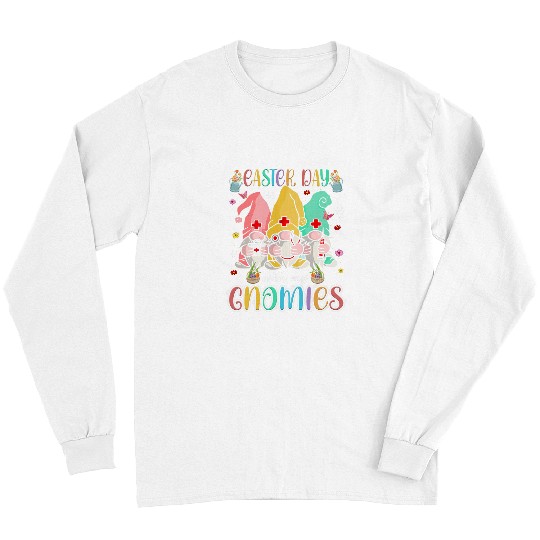 Easter Day With My Gnomies nurses Life Stethoscope Gnomes Long Sleeves