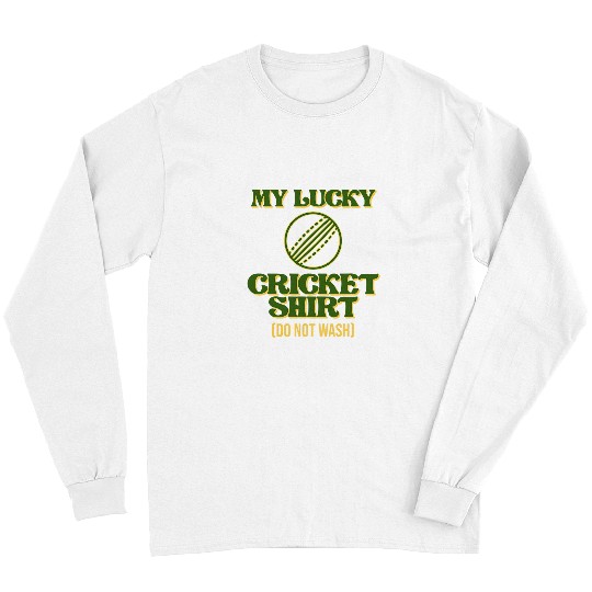 Lucky Cricket Player Sports Lover Team Coachs Graphic Long Sleeves