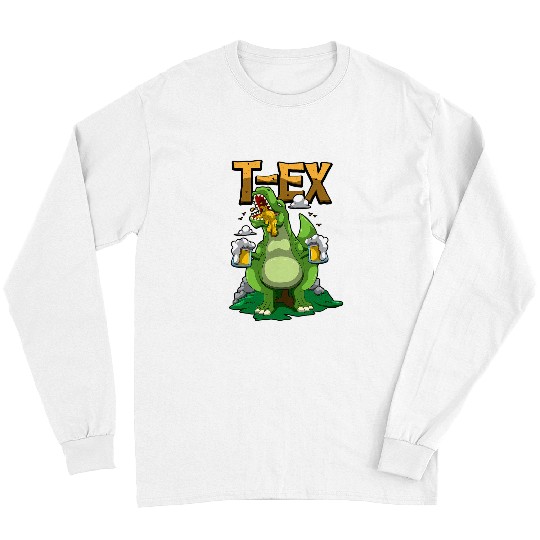 Dinosaur Pet Beer Trinkt Beer TEx Saufen Saufen Alcohol Long Sleeves