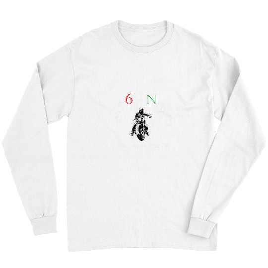 Funny 1n23456 Motorcycle Quote Biker Cool 1n23456 Motorcycle Long Sleeves