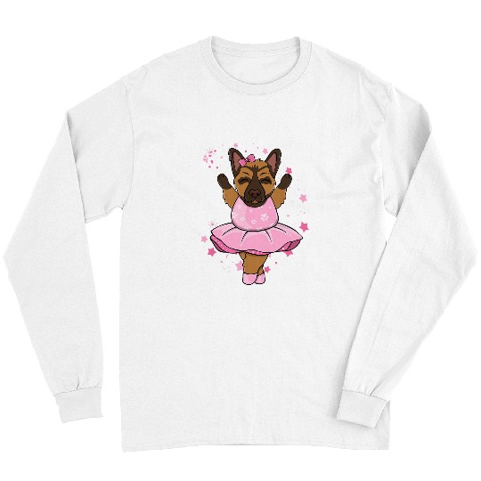 Sweet pink Ballerina German Shepherd Dog Ballett in Tutu Long Sleeves