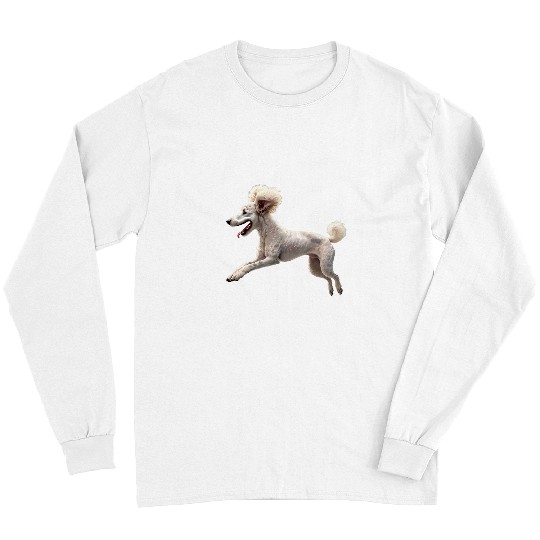 Pretty Poodle puppy dog dad mom pet bests friend intelligent Long Sleeves