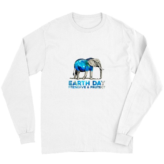 Elephant Mammal Animals Wildlife Elephant Conservation Earth Day Long Sleeves