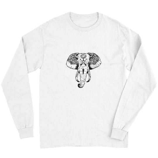 Elephant Mammal and Sunflowers Long Sleeves