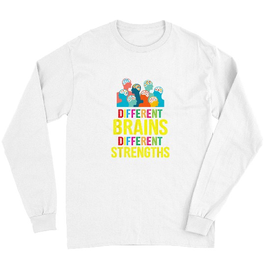 Autism Puzzle Different Brains Different Strengths Neurodivergent Long Sleeves