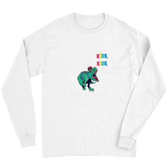 Dinosaur Pet Grammar Dino TRex Lets Eat Kids Punctuation Saves Lives Long Sleeves