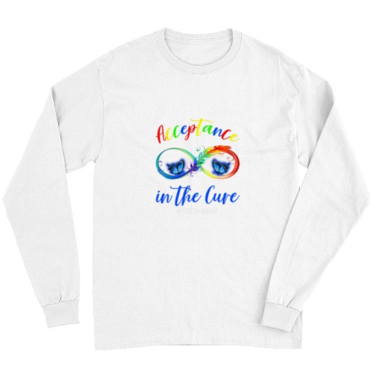 Autism Puzzle Acceptance Is The Cure Autism Awareness Infinity Butterfly Long Sleeves