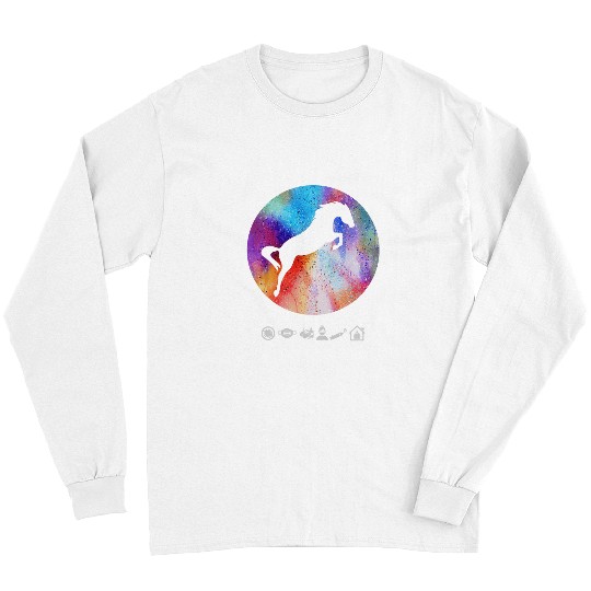 Unicorn Pet I Love Unicorn Horse Racing s Oversized Graphic Long Sleeves