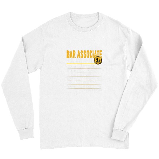 Bar Associate Hourly Rate Funny Barmen Bartender Bar Staff Long Sleeves