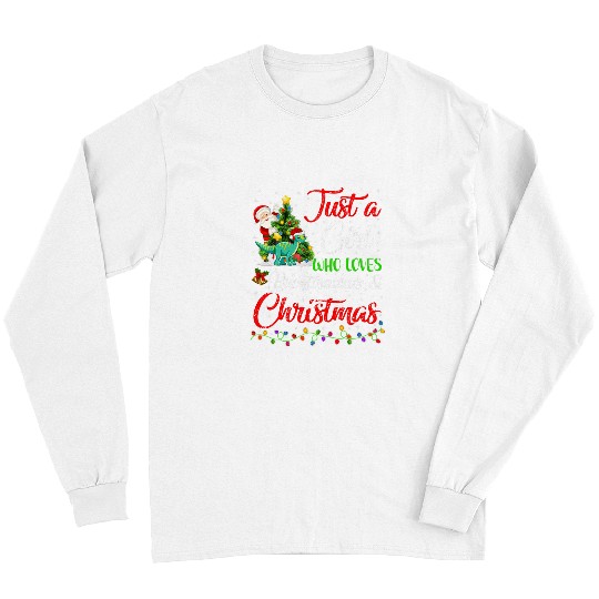 Dinosaur Pet Funny Just A Girl Who Loves Brontosaurus And Christmas Long Sleeves
