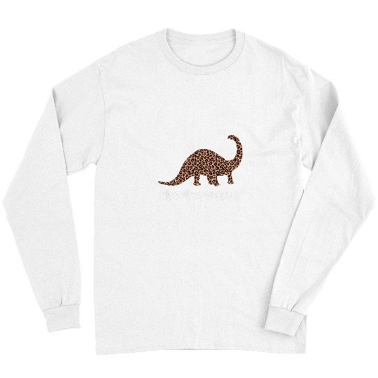 Dinosaur Pet Mamasaurus T rexs Dinosaur Leopard Print Mama Saurus Funny Long Sleeves